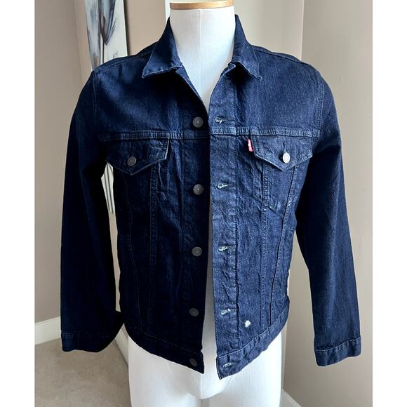 Levi's Other - NWT men's Levi's dark denim trucker jean jacket size S